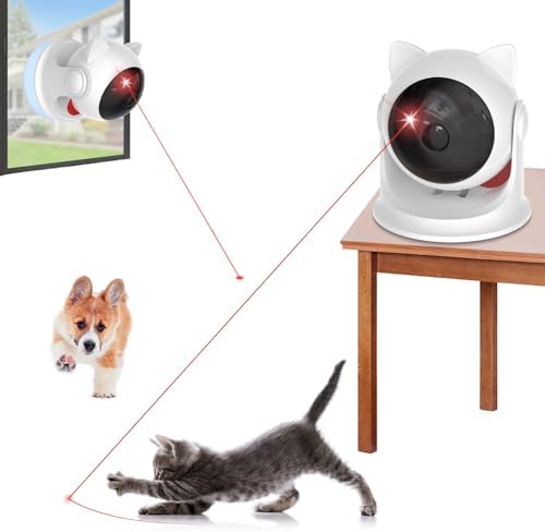 Automatic Cat Laser Toy Interactive Cat Toys for Indoor Cats/Kitty/Dogs,Laser Toys for Bored Indoor Adult Cats