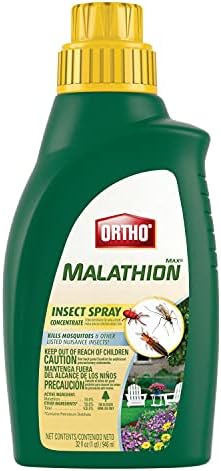 Ortho MAX Malathion Insect Spray Concentrate: Kill Aphids, Mosquitoes & More, Use Outside on Flowers, Vegetables & Plants, 32 oz.