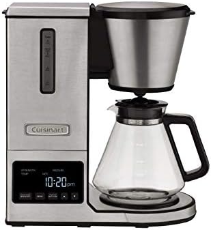 Cuisinart CPO-800FR PurePrecision 8 Cup Pour-Over Coffee Brewer with Glass Carafe, Silver - Certified Refurbished