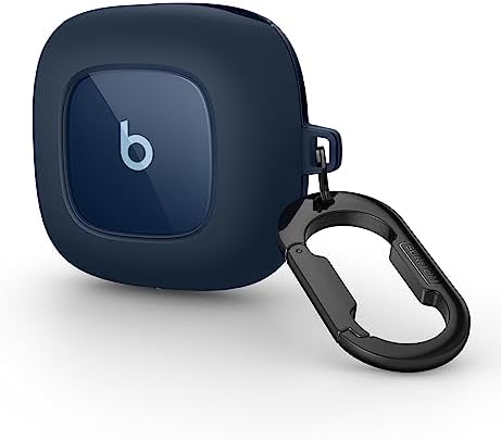 SURITCH for Beats Fit Pro Case Cover Protector, Shock-Absorbing Protective TPU Shell for Beats Fit Pro Charging Case 2021 Earbuds Secure Locking System with Anti-Lost Keychain, Tidal Blue