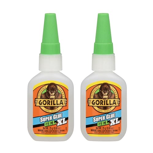 Gorilla Super Glue Gel XL, 25 Gram, Clear, (Pack of 2)