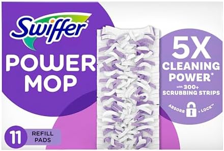 Swiffer PowerMop Multi-Surface Mopping Pad Refills for Floor Cleaning, 11 Count