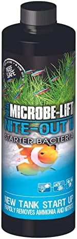 MICROBE-LIFT NITEH16 Nite-Out II Aquarium and Fish Tank Cleaner for Rapid Ammonia and Nitrite Reduction, Freshwater and Saltwater, 16 Ounces
