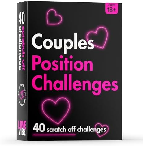 Valentines Day Gifts for Him Her - 40 Position Challenges Scratch Off Cards for Him, Her, Girlfriend, Boyfriend, Wife, Husband, Couples, Anniversary Date Ideas