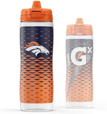 Gatorade Gx NFL Non-Slip Squeeze Bottles, 30 fl oz, Gx Hydration System