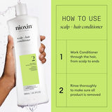 Nioxin Scalp + Hair Thickening System 2 Conditioner, For Natural Hair with Progressed Thinning, 16.9 fl oz (Packaging May Vary)