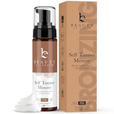 Beauty by Earth Self Tanner Mousse - Medium to Dark Gradual Self Tanner Foam, Sunless Tanner, Natural Self Tanner Mousse, Tanning Foam Self Tanner