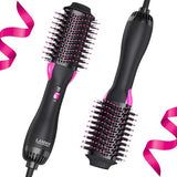 Hair Dryer Brush Blow Dryer Brush in One - Upgraded Plus 2.0 One-Step Hot Air Brush - 4 in 1 HairDryer Styler and Volumizer for Drying Straightening Curling Volumizing Hair