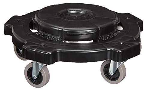 Amazon Basics - Dolly To Fit 32, 44 & 55 Gallon Round Containers, Twist On/Off, 2-Pack, 18.25", Black (Previously AmazonCommercial brand)