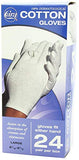 CARA Moisturizing Eczema Cotton Gloves, Large, 24 Pair