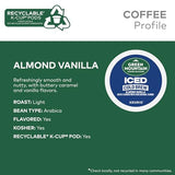 Green Mountain Coffee Roasters Almond Vanilla Iced Cold Brew Coffee, Single Serve Keurig K-Cup Pods, 20-Count Box