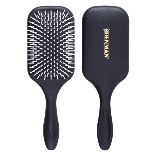 Denman Power Paddle for Fast and Comfortable Detangling and Blow Drying D38 - Combination of D3 Styling Pins & Paddle Brush (White)