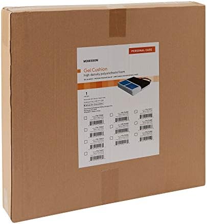 McKesson Seat Cushion for Wheelchairs and Office Chair, Foam / Gel, 20 in x 18 in x 3 in, 4 Count