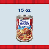 DINTY MOORE Beef Stew, 15 oz (12 Pack), Fully Cooked & Ready-To-Eat with Fresh Potatoes & Carrots, Gluten-Free, 10g Protein, No Preservatives, Perfect for Noodles, Biscuits & Hot Pies