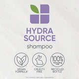 Biolage Hydra Source Shampoo | Hydrates & Moisturizes Dry Hair | Helps Repair Split Ends | Paraben-Free | For Dry Hair | Salon Shampoo | Weightless, Soft Finish | Vegan | Cruelty Free | 13.5 Fl. Oz