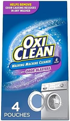 OxiClean Washing Machine Cleaner with Odor Blasters, 4 Count