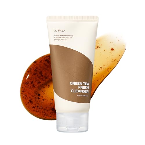 IsNtree Green Tea Fresh Cleanser 120ml 4.05 fl.oz | Green tea extract from Jeju | Contains grind green tea | Mild gel cleanser