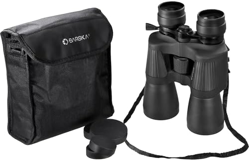 BARSKA AB13372 Gladiator 10-30x50 Zoom Binoculars for Hunting, Birding, Hiking, Sports, Theater, etc, Black, One Size