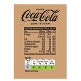 COCA-COLA Zero Sugar Vanilla 8 x 330ml Cans