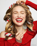 Elf x Kitsch Satin Heatless Curling Set - Overnight Hair Curlers to Sleep in, Heatless Curls, Heatless Hair Curler Overnight Curls, Heatless Curling Rod Headband, No Heat Soft Curlers - Candy Cane