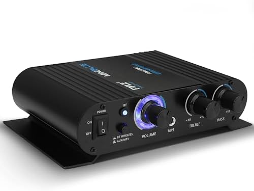 Pyle Home PFA330BT 90-watt Mini Blue Series Compact Bluetooth Amp (PYLPFA330BT)