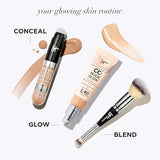 IT Cosmetics CC+ Nude Glow Lightweight Foundation + Glow Serum with SPF 40 - With Niacinamide, Hyaluronic Acid & Green Tea Extract - Tan Warm - 1.08 fl oz