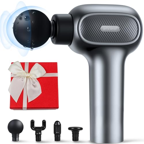 arboleaf Massage Gun Percussion Massage Gun Deep Tissue, Muscle Back Massager Handheld, Portable Mini Massage Gun with LED Screen, Relax Gift for Mom/Dad