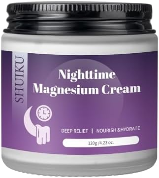 Magnesium Lotion, Magnesium Cream for Sleep, Apply to Legs, Arms, Chest, Topical Magnesium Lotion for Relaxation and Better Sleep