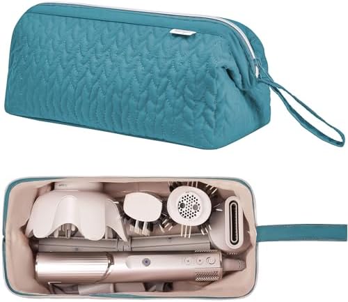 Shark Flex Style Case for Dyson Airwrap Hair Dryer Brush Revlon Hair Tools Travel Bag Carrying Case Flat Curling Iron Organizer (Teal Blue)