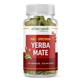 Full Spectrum Yerba Mate Capsules - Boosts Energy & Mental Focus - Supports Health & Metabolism - Enhanced Caffeine & Antioxidant Profile - All Natural - 125 Vegan Capsules