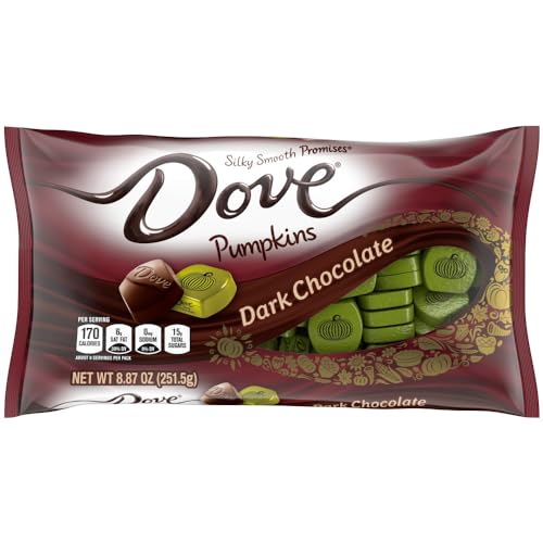 DOVE PROMISES Dark Chocolate Pumpkins Autumn Treat Fall Halloween Candy, 8.87oz