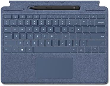 Microsoft Surface Pro Signature Keyboard with Slim Pen 2 Bundle, Sapphire Colour Keyboard (Renewed)