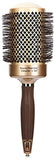 Olivia Garden NanoThermic Ceramic + Ion Round Thermal Hair Brush for Curly, Wavy, All Hair Type, NT-64 (2 3/4"), Gold and Chocolate