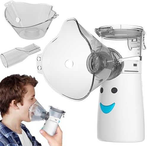 UNOSEKS Portable Nebulizer, Effective Handheld Mesh Nebulizer Machine for Kids Adults, Breathing Machine Nebulizer Inhaler Home Use Travel Friendly