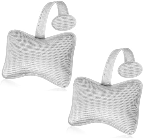 2 Pcs Hot Tub Pillows for Bathtub Universal Spa Pillow Headrest for Outdoor Hot Tub Universal Head and Neck Support Cushion Spa Chaise Lounge Pillow Enhanced Comfort and Elevated Headrest, with Hook