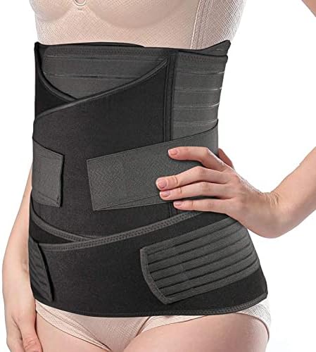 TiRain 3 in 1 Postpartum Belly Support Recovery Belly/Waist/Pelvis Belt C Section Postpartum Belly Wrap Band Corset waist trainer