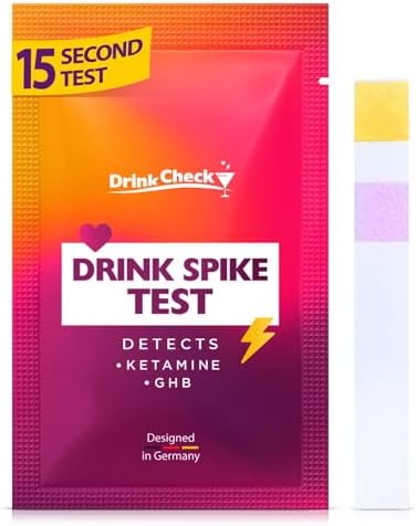 Drink Safety Test Strips, 10 Tests – Detect Harmful Substances in Seconds – Portable Personal Security Kit for Clubs and Parties – Compliant with California Law