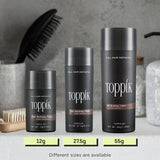 Toppik Hair Building Fibers, Black, 12g Fill In Fine or Thinning Hair Instantly Thicker, Fuller Looking Hair 9 Shades for Men Women