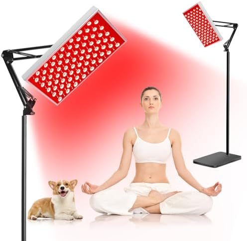 Red Light Therapy for Body Face,Infrared Light Therapy with Stand, Red Light Therapy Lamp Panel, 660nm Red Light and 850nm LED Near Infrared Light Therapy Device for Full Body Skin Muscle Sleeping