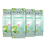 Pond's Vitamin Micellar Makeup Remover Wipes for Dry Skin, Skin Care Hydrating Aloe Vera Daily Face Wipes Remove Dirt, Waterproof Makeup, 25 Count, 4 Pack