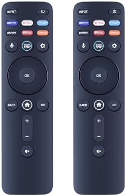 [2 Packs] Universal Vizio Remote XRT260 Replaced IR Fit for All VIZIO Smart TV Smartcast 4K P-Series V-Series D-Series M-Series XRT136 XRT140 with Hbomax,Netflix,PrimeVideo,Plutotv,iHeartRadio,Crackle