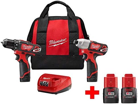 M12 12-Volt Lithium-Ion Cordless Drill Driver/Impact Driver Combo Kit (2-Tool) with Free M12 1.5Ah Battery (2-Pack)