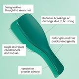 Tangle Teezer The Ultimate Detangling Brush, Dry and Wet Hair Brush Detangler for All Hair Types, Green Jungle