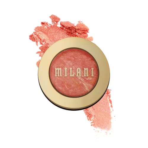 MILANI Baked Blush - Corallina (0.12oz) Cruelty-Free Powder Blush - Shape, Contour & Highlight Face for a Shimmery or Matte Finish