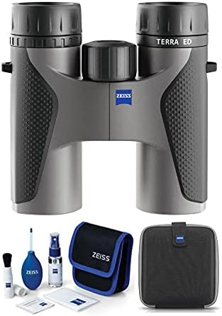 Zeiss 8x32 Terra ED Binoculars (Gray) with Zeiss Lens Cleaning Kit Bundle