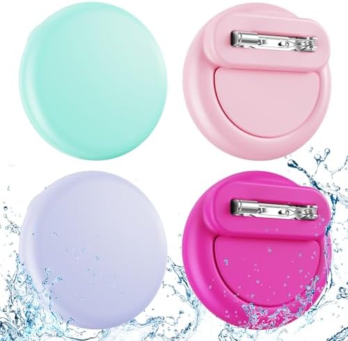 Air Tags- 4 Pack AirTag Holder for Kids, Waterproof AirTag Hidden Kids Holder with Invisible Pin, Anti Lost, for Kids, Elderly, Luggage, Clothing, Backpack, Family Trave.(Green,Pink,Purple,Rose Red)