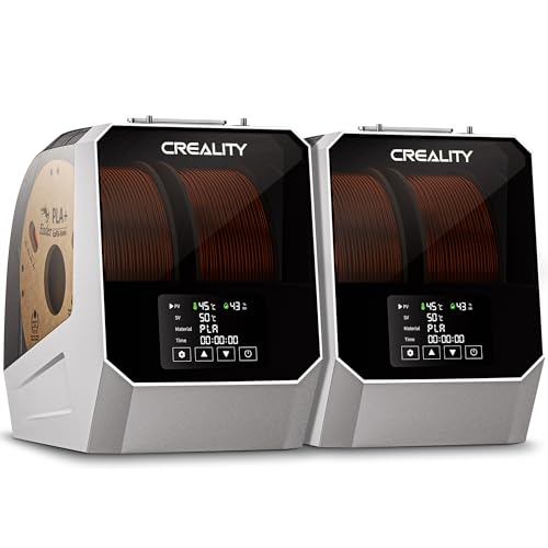 2 Pack CREALITY Official Space Pi Filament Dryer Plus Kit, 4 Spools Capability Filament Dryer Box for 3D Printing with PTC Heater, 360° Fast Heating, 4'' LCD Touch Screen, One Key Set for PLA PETG ABS