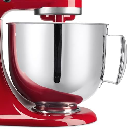 5 Quart Mixing Bowl with Handle,Mixer bowl Fit for KitchenAid Artisan&Classic Series 4.5-5 QT Food Grade Tilt-Head Mixer, Stainless Steel Polished Mixer Accessories for Baking & Cooking