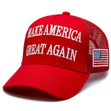 Donald Trump 2024 45-47 MAGA Hat Make America Great Again Slogan with USA Flag Adjustable Baseball Cap Mesh-Back Cap (US, Alpha, One Size, 2Pcs Red 45-47 MAGA Hat)