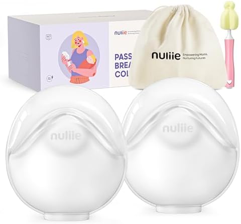 Nuliie 2 PCS Silicone Breast Milk Collectors for Breastfeeding Leak-Proof, 3oz/90ml Portable Milk Catcher, BPA-Free Soft Breast Shell, Wearable Manual Breast Pump for Newborns Essentials